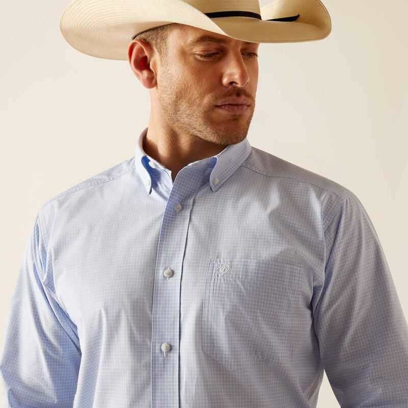 Ariat Pro Series Dabney Classic Fit Shirt Light Blue | 076CQPOHA