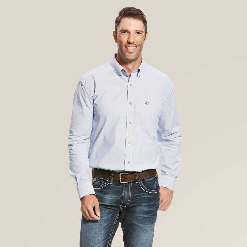 Ariat Pro Series Dayne Mini Stripe Shirt Blue | 418DMKWJH