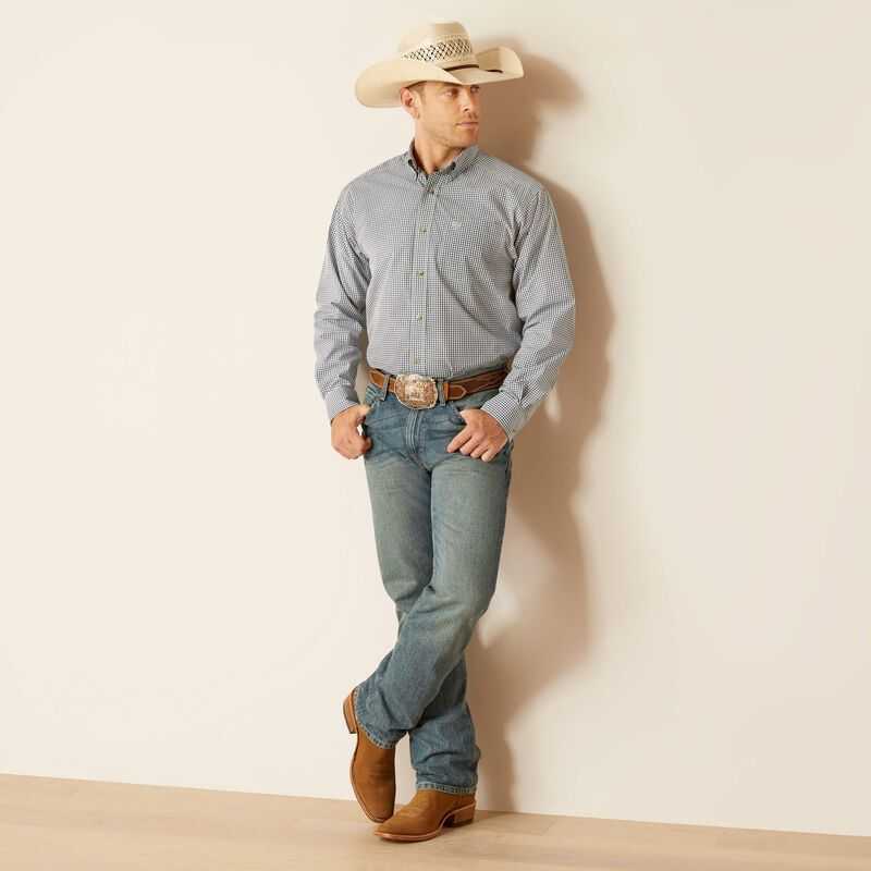 Ariat Pro Series Ewan Classic Fit Shirt Light Turquoise | 960YUAVWS