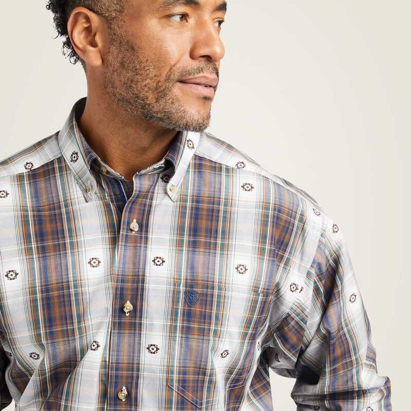 Ariat Pro Series Geoffrey Classic Fit Shirt Blue | 283SWGCTE