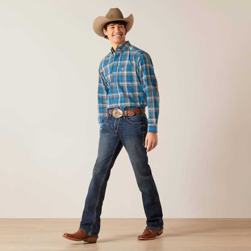 Ariat Pro Series Geron Classic Fit Shirt Blue | 215QPRNJT