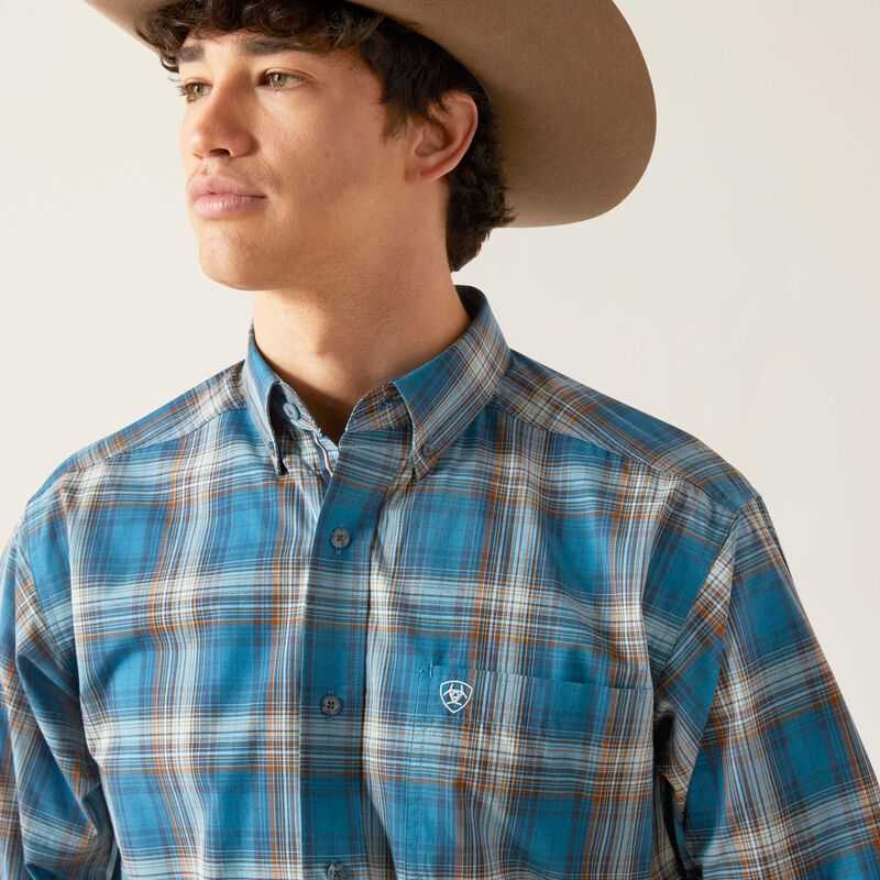 Ariat Pro Series Geron Classic Fit Shirt Blue | 215QPRNJT