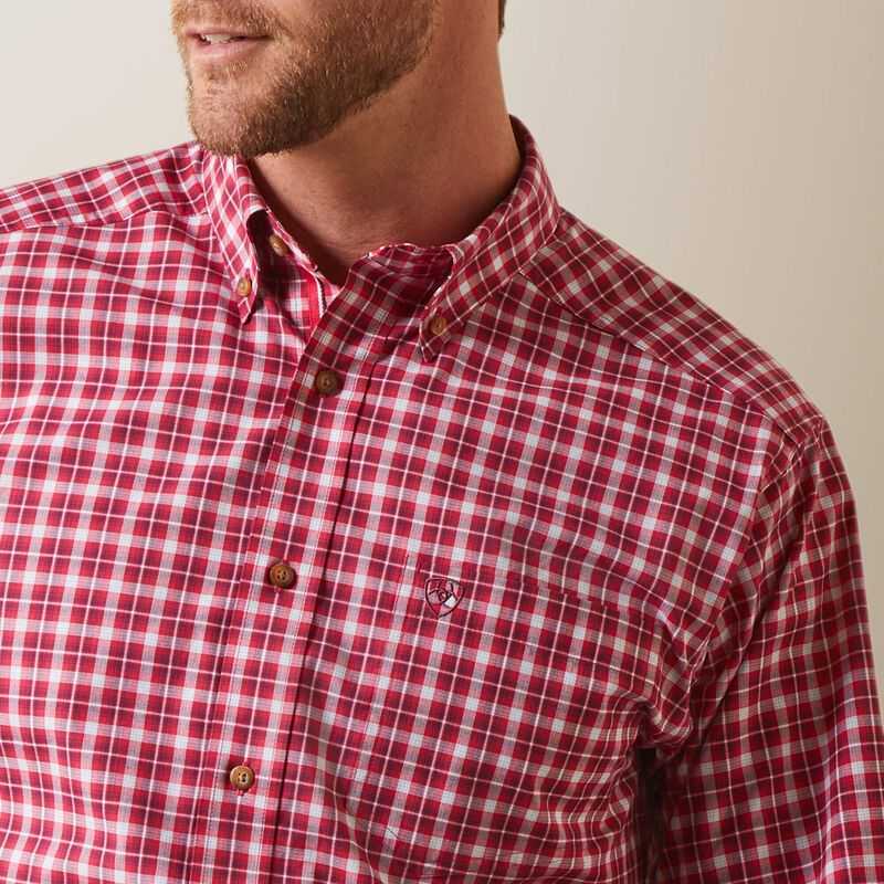 Ariat Pro Series Indiana Fitted Shirt Rose Red | 705FHUKVA