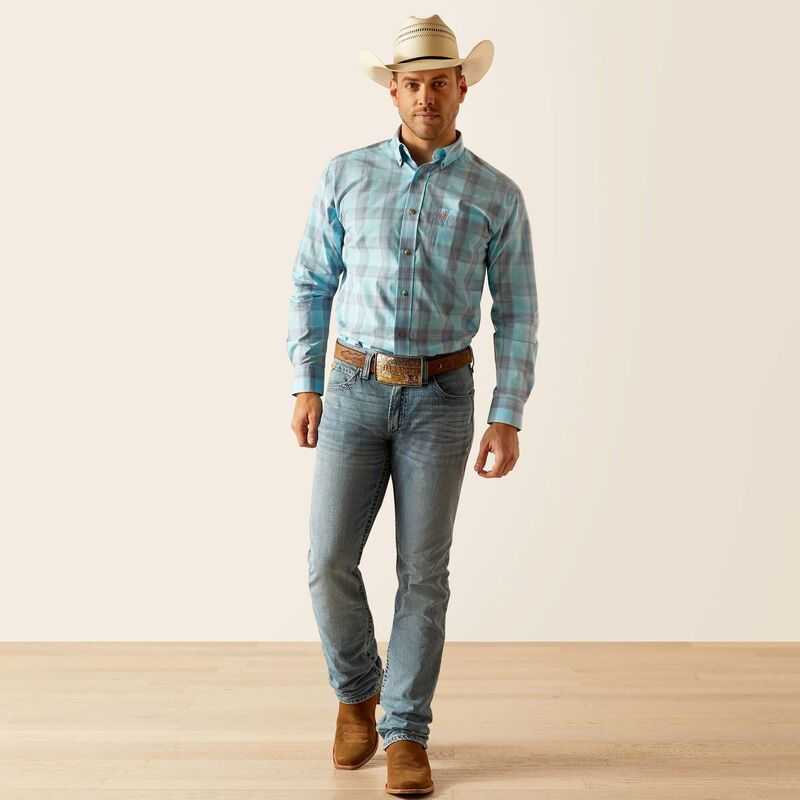 Ariat Pro Series Kane Classic Fit Shirt Blue | 964NKSQUJ