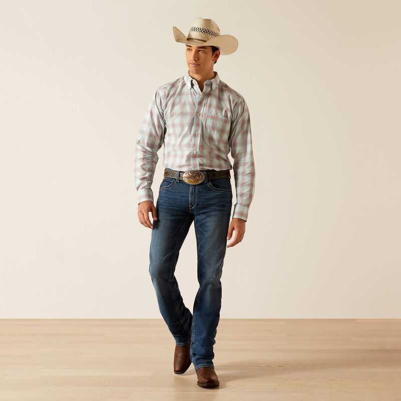 Ariat Pro Series King Fitted Shirt Blue | 013XJSPFH