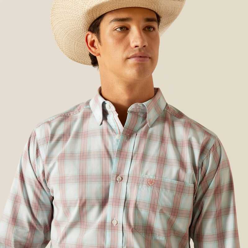 Ariat Pro Series King Fitted Shirt Blue | 013XJSPFH