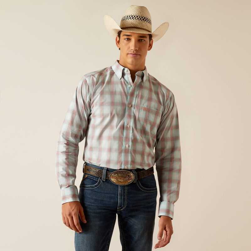 Ariat Pro Series King Fitted Shirt Blue | 013XJSPFH