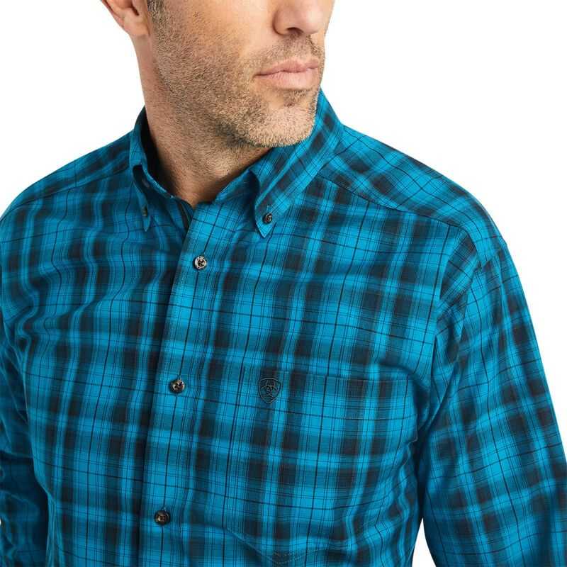 Ariat Pro Series Kingston Fitted Shirt Ocean Depths | 963NHIMQG