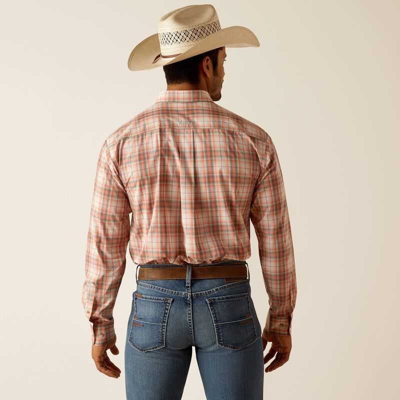 Ariat Pro Series Knox Classic Fit Shirt Coral | 072AEDQMH