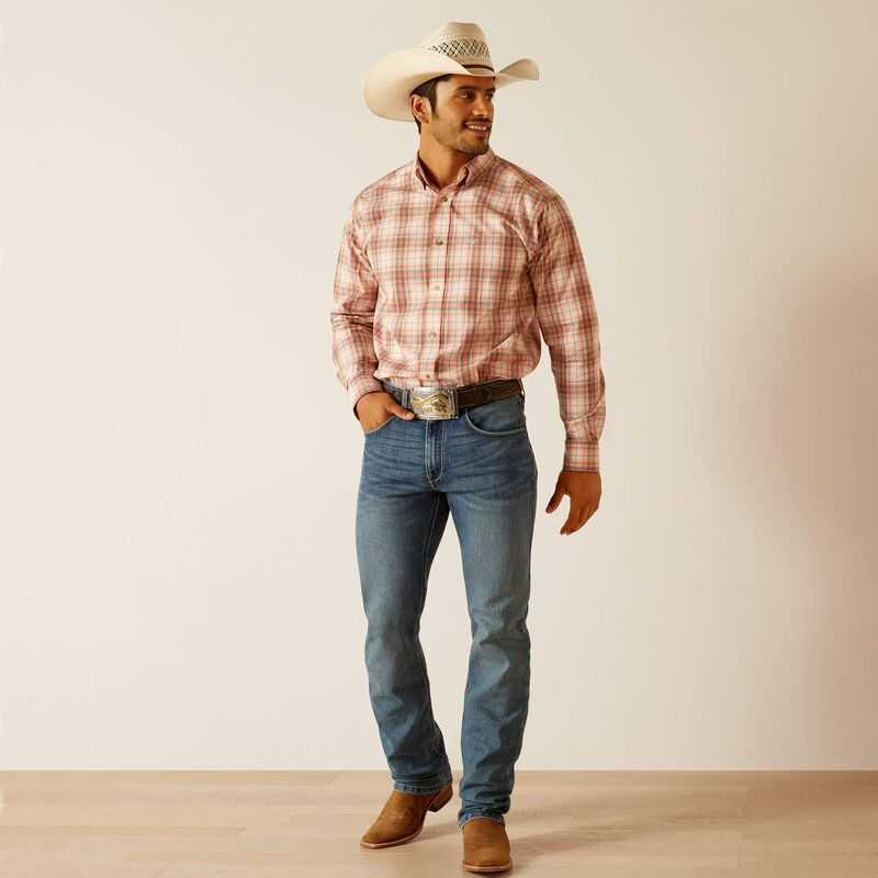 Ariat Pro Series Knox Classic Fit Shirt Coral | 072AEDQMH