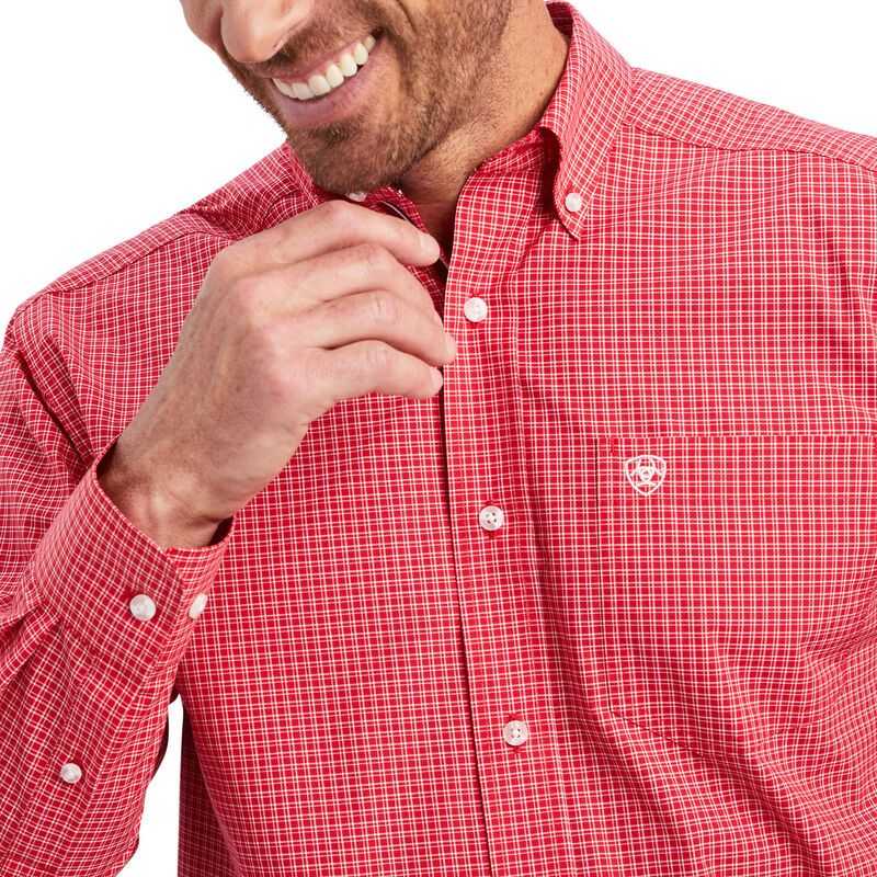 Ariat Pro Series Nevin Stretch Classic Fit Shirt Red | 718QYZSRW