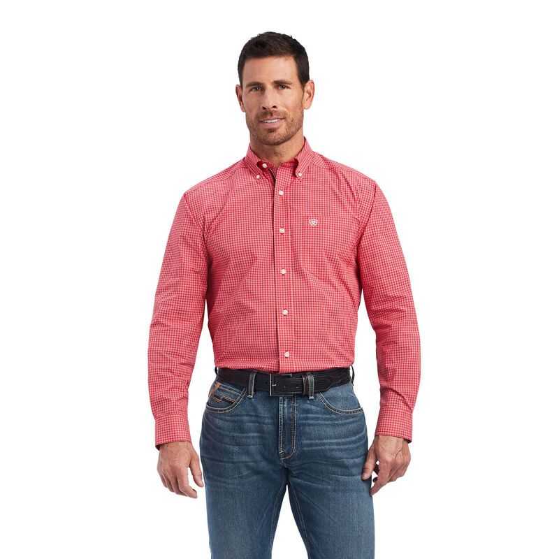 Ariat Pro Series Nevin Stretch Classic Fit Shirt Red | 718QYZSRW