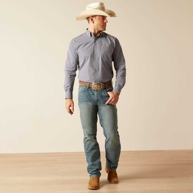 Ariat Pro Series Reign Classic Fit Shirt Navy | 790KJFWGE