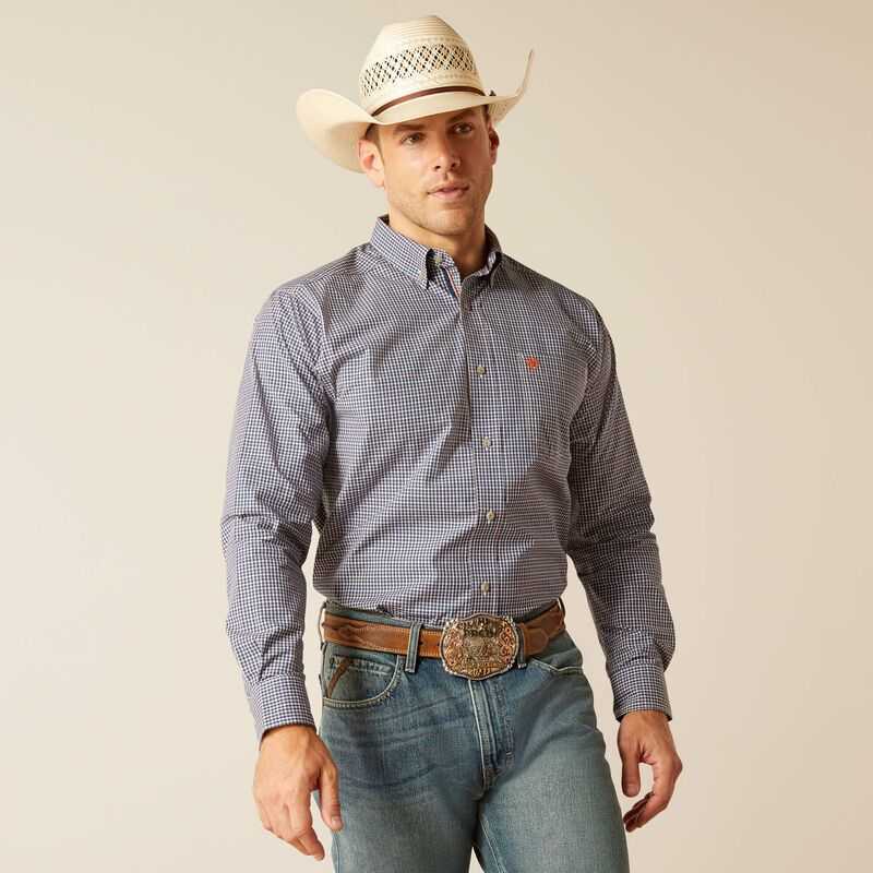 Ariat Pro Series Reign Classic Fit Shirt Navy | 790KJFWGE