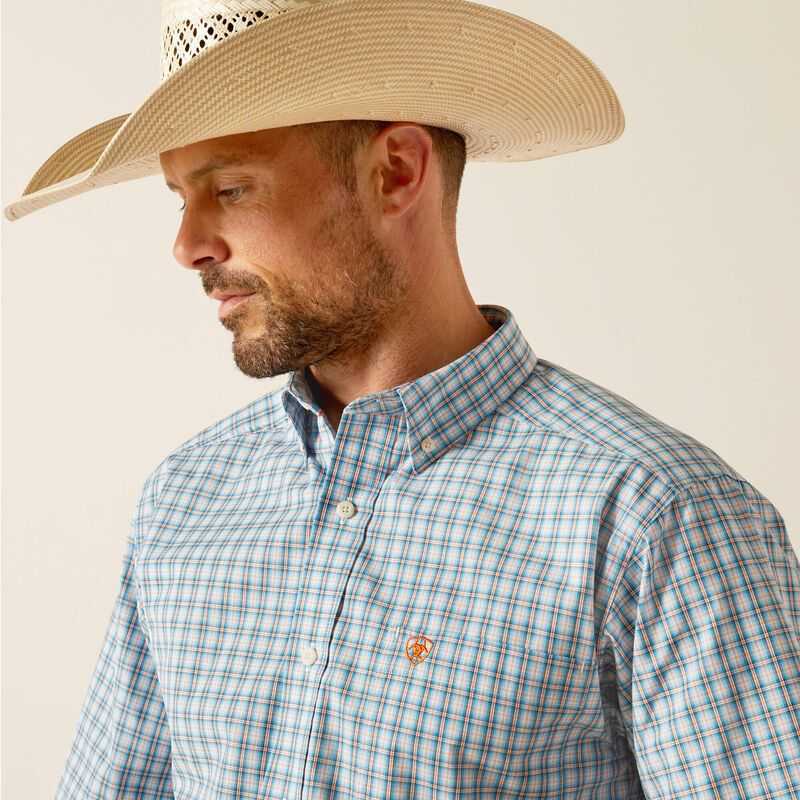 Ariat Pro Series Richard Classic Fit Shirt Blue | 523EXCZBA