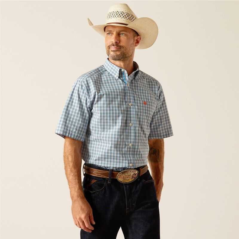 Ariat Pro Series Richard Classic Fit Shirt Blue | 523EXCZBA