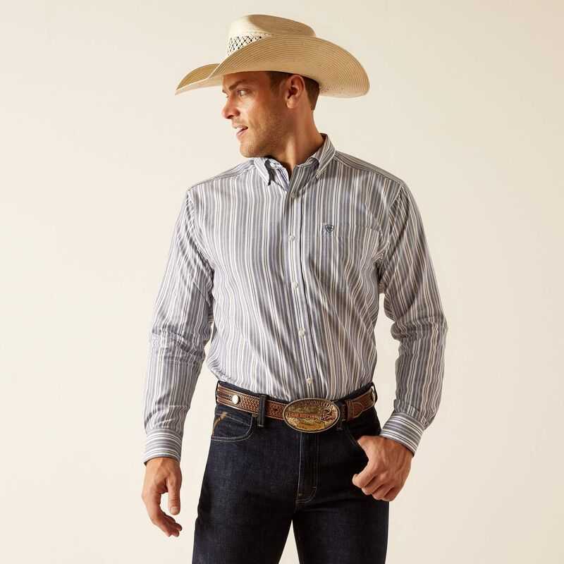 Ariat Pro Series Ross Classic Fit Shirt Navy | 410CLKYTW