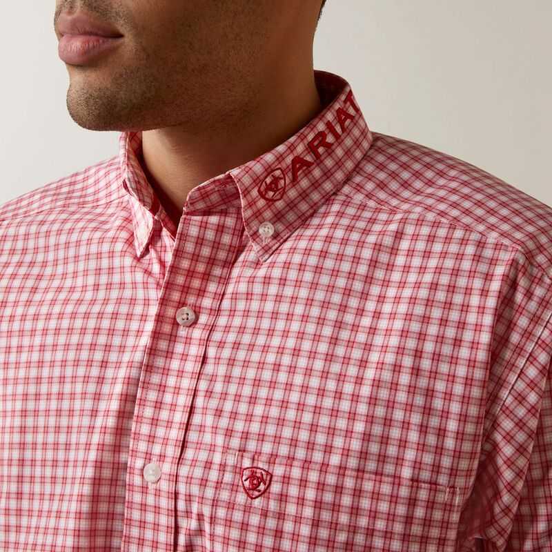 Ariat Pro Series Team Dustin Classic Fit Shirt Red | 961NJVXQU