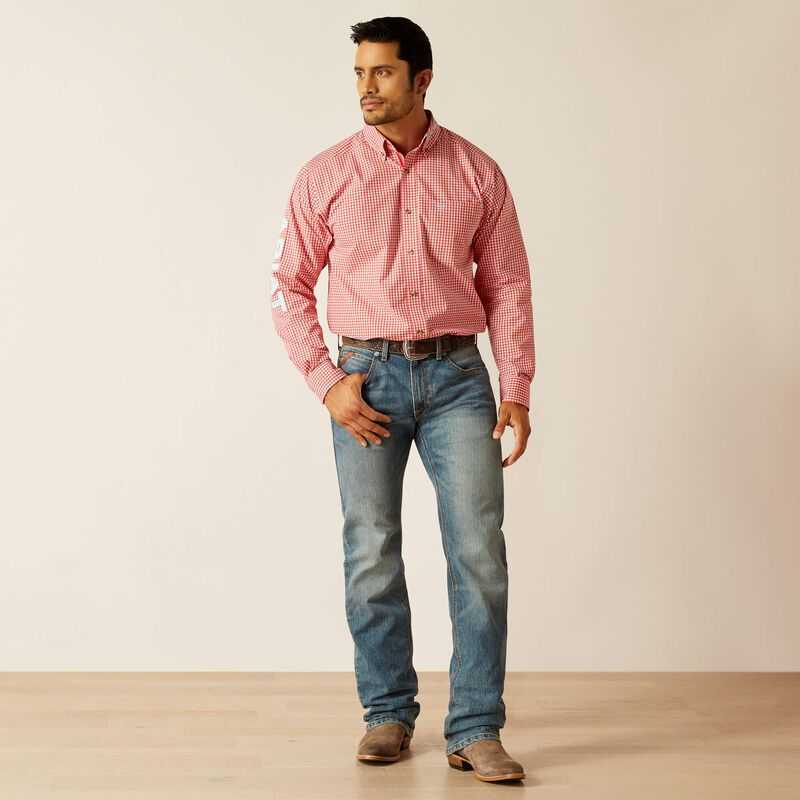 Ariat Pro Series Team Gilbert Classic Fit Shirt Red | 793LFIPGK