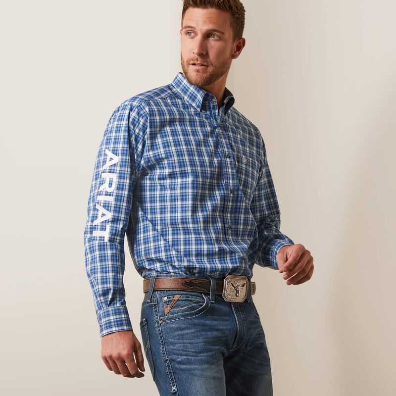 Ariat Pro Series Team Samson Classic Fit Shirt Blue | 415RLFWTM