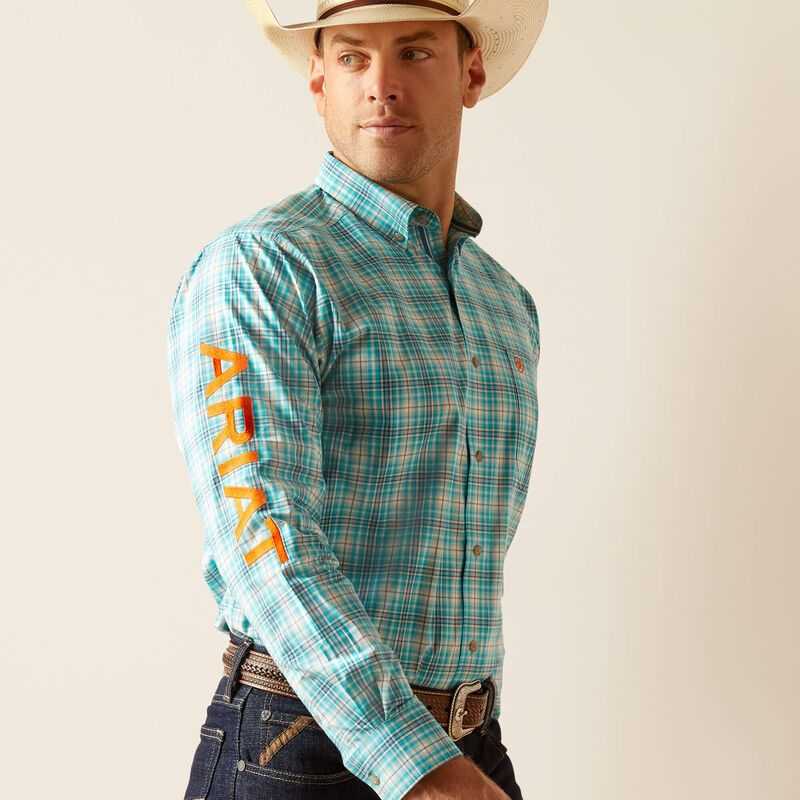 Ariat Pro Series Team Vincent Classic Fit Shirt Turquoise | 314OAWHPY