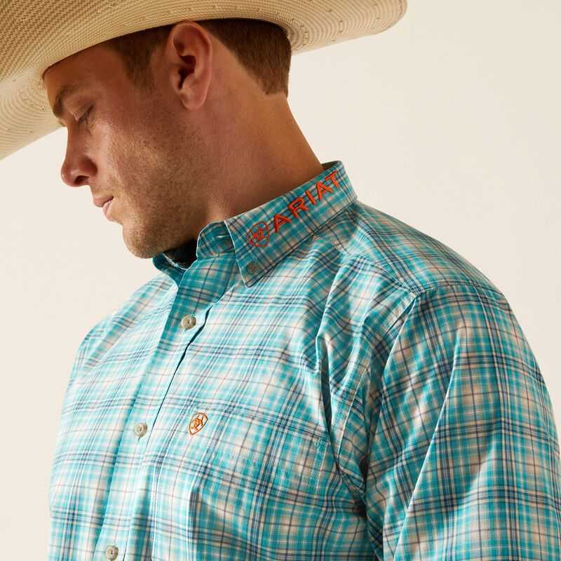 Ariat Pro Series Team Vincent Classic Fit Shirt Turquoise | 314OAWHPY