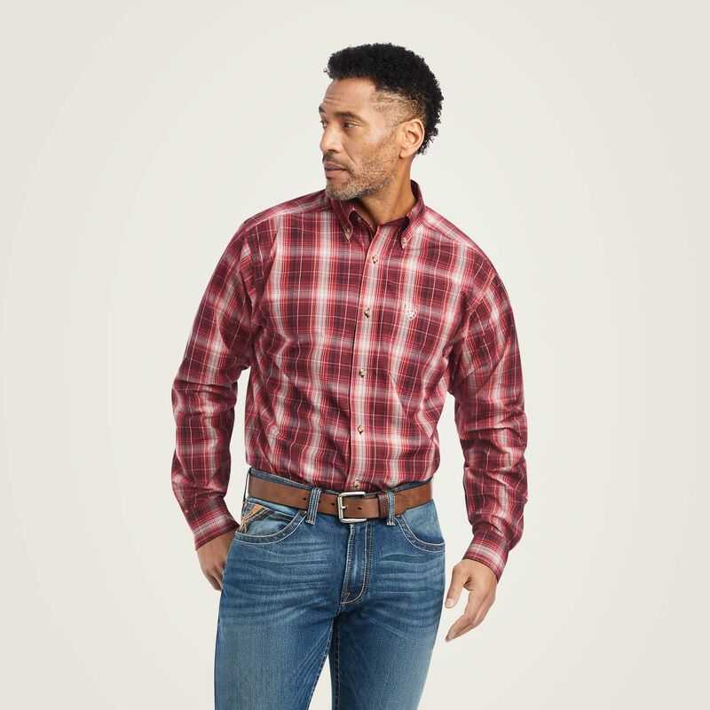 Ariat Pro Series Wagner Fitted Shirt Red | 296ODQPUF