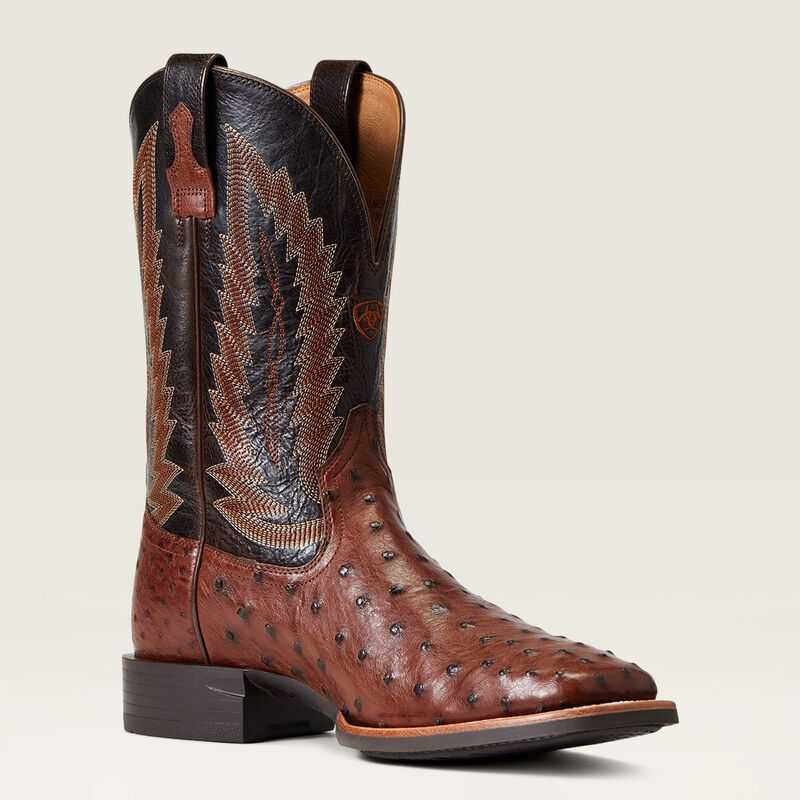 Ariat Quantum Primo Western Boot Antique Tabac Fq Ostrich | 017BMPQOS