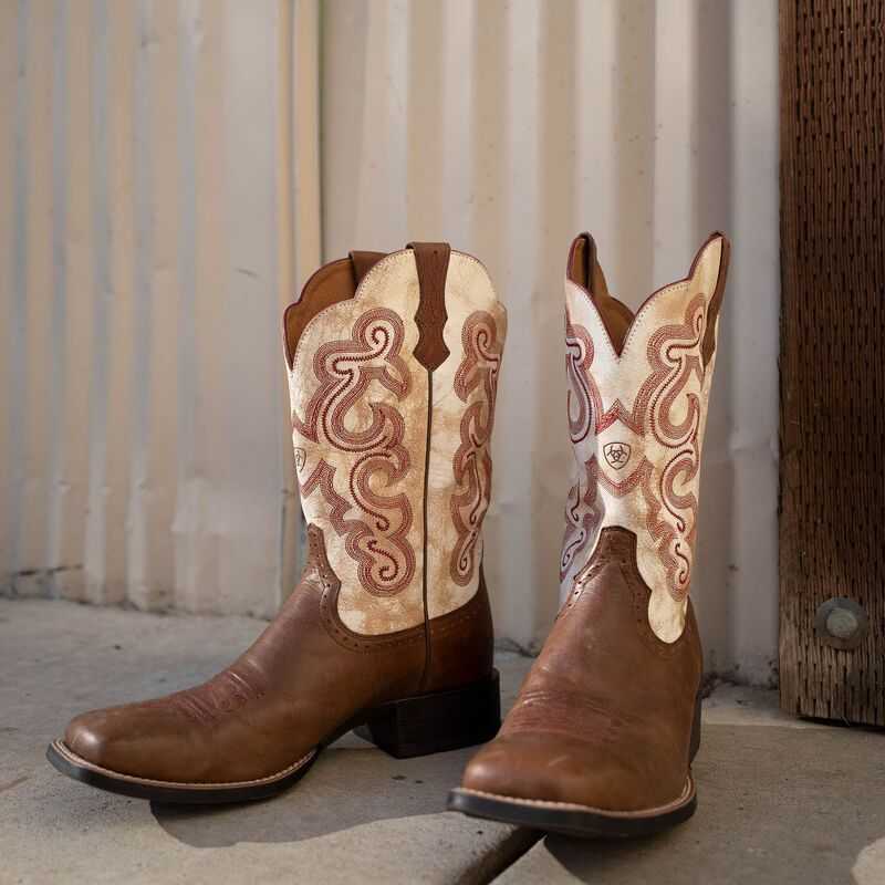 Ariat Quickdraw Western Boot Beige | 627QZTOPM