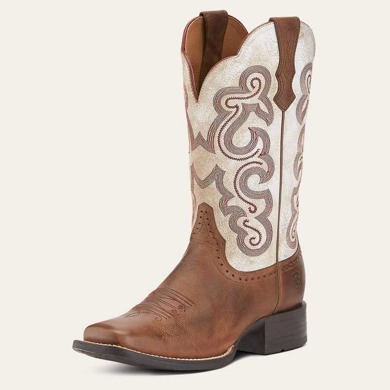 Ariat Quickdraw Western Boot Beige | 627QZTOPM