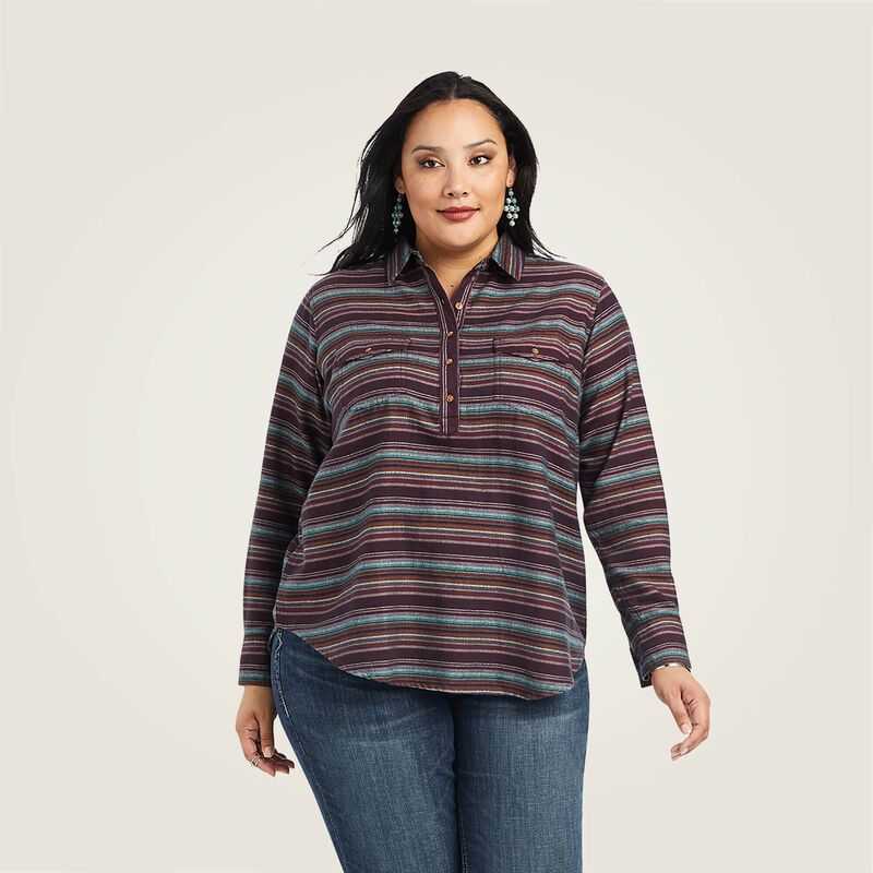 Ariat REAL Billie Jean Popover Shirt Stripes | 248PJDSBN