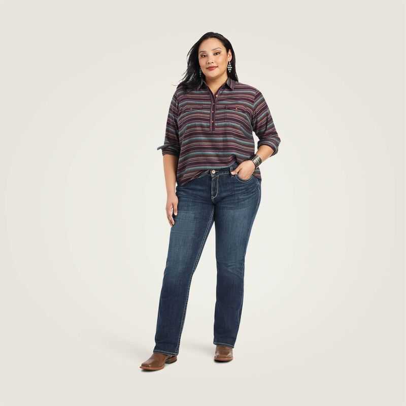 Ariat REAL Billie Jean Popover Shirt Stripes | 248PJDSBN