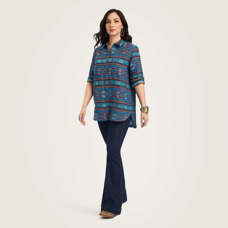 Ariat REAL Billie Rae Shirt Celestial Southwest Jacquard | 691TEVCXA