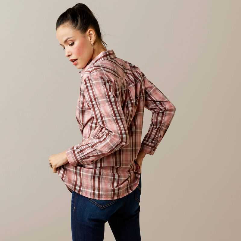 Ariat REAL Billie Rae Shirt Saguaro Plaid | 837FCMBUN