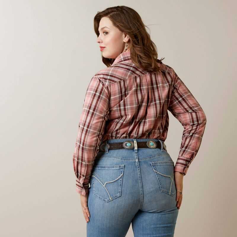 Ariat REAL Billie Rae Shirt Saguaro Plaid | 837FCMBUN