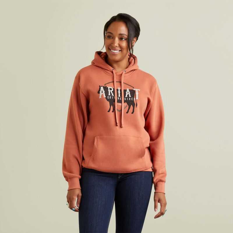 Ariat REAL Branded Logo Hoodie Aragon | 359XFDPOC