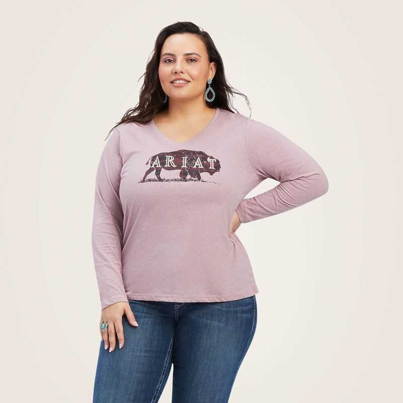 Ariat REAL Chest Logo Relaxed Tee Rose | 124VBUWSL