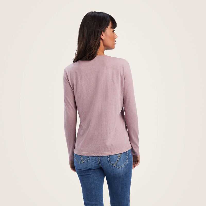 Ariat REAL Chest Logo Relaxed Tee Rose | 124VBUWSL