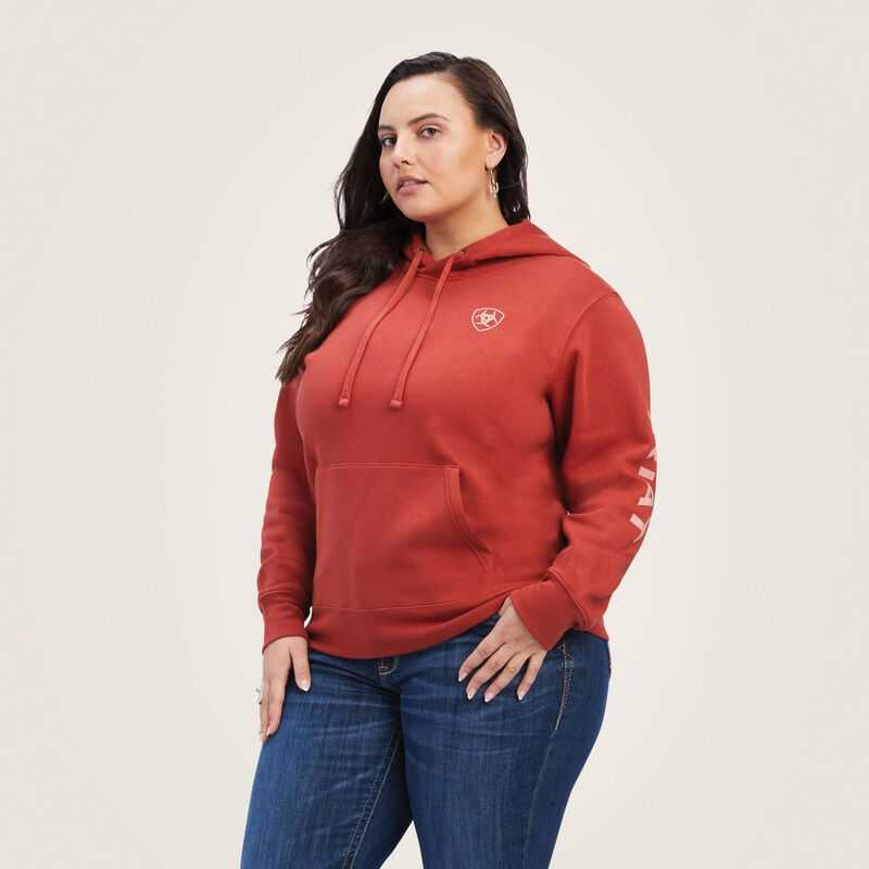 Ariat REAL Classic Arm Logo Hoodie Bossa Nova | 481XZKACD