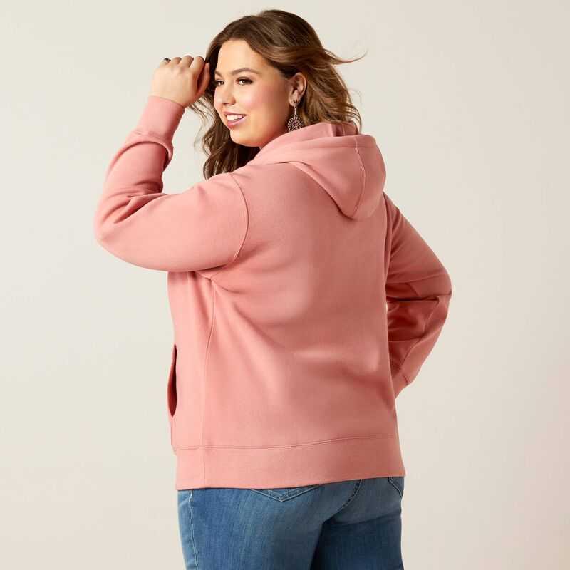 Ariat REAL Fading Lines Hoodie Rose | 742BPQKIL