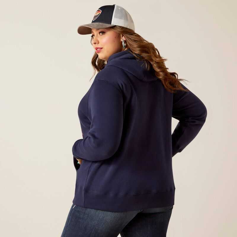 Ariat REAL Flying Flag Hoodie Navy | 190TPWHDY