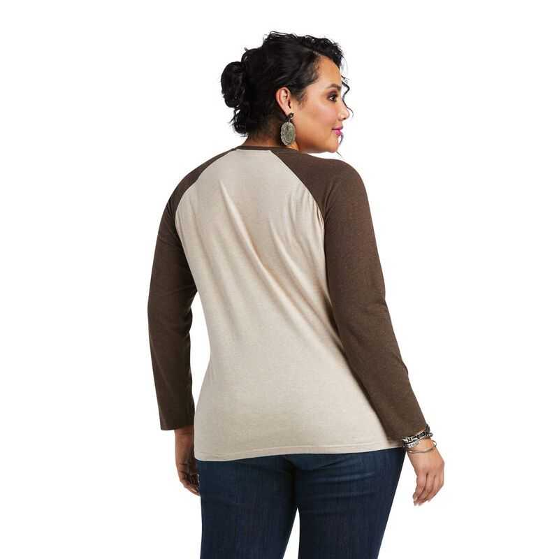 Ariat REAL Graphic Tee Beige | 369ESPMID