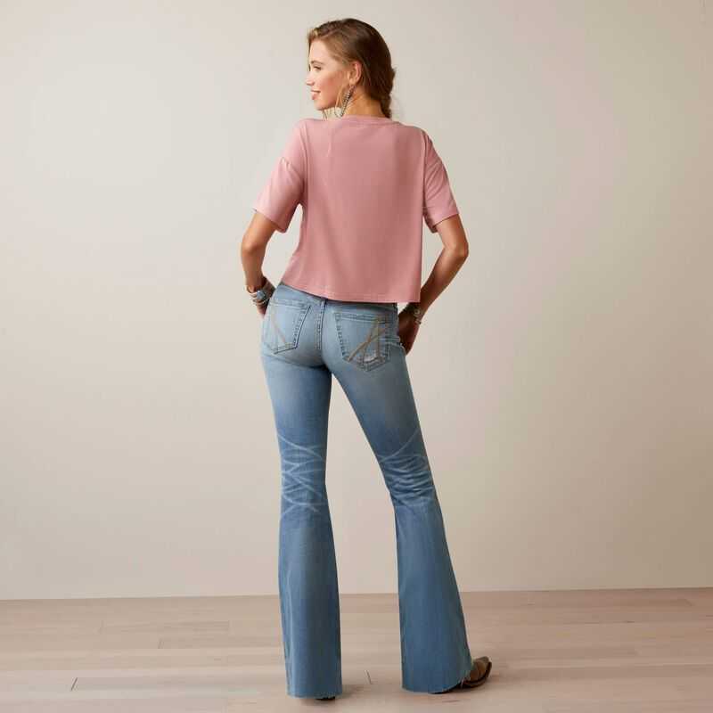 Ariat R.E.A.L. Mid Rise Hallie Flare Jean Colorado | 708JTUFNZ