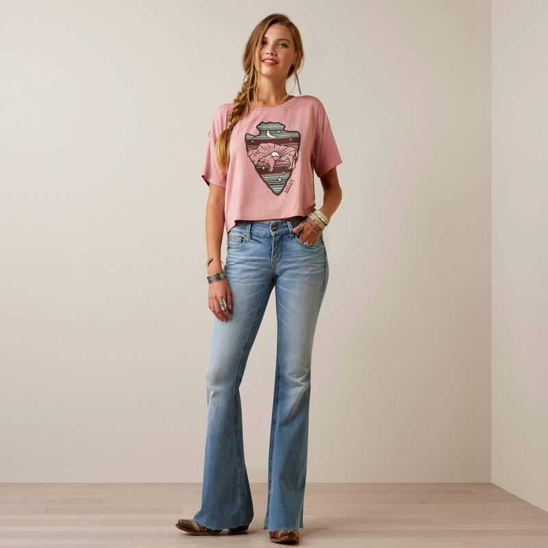 Ariat R.E.A.L. Mid Rise Hallie Flare Jean Colorado | 708JTUFNZ