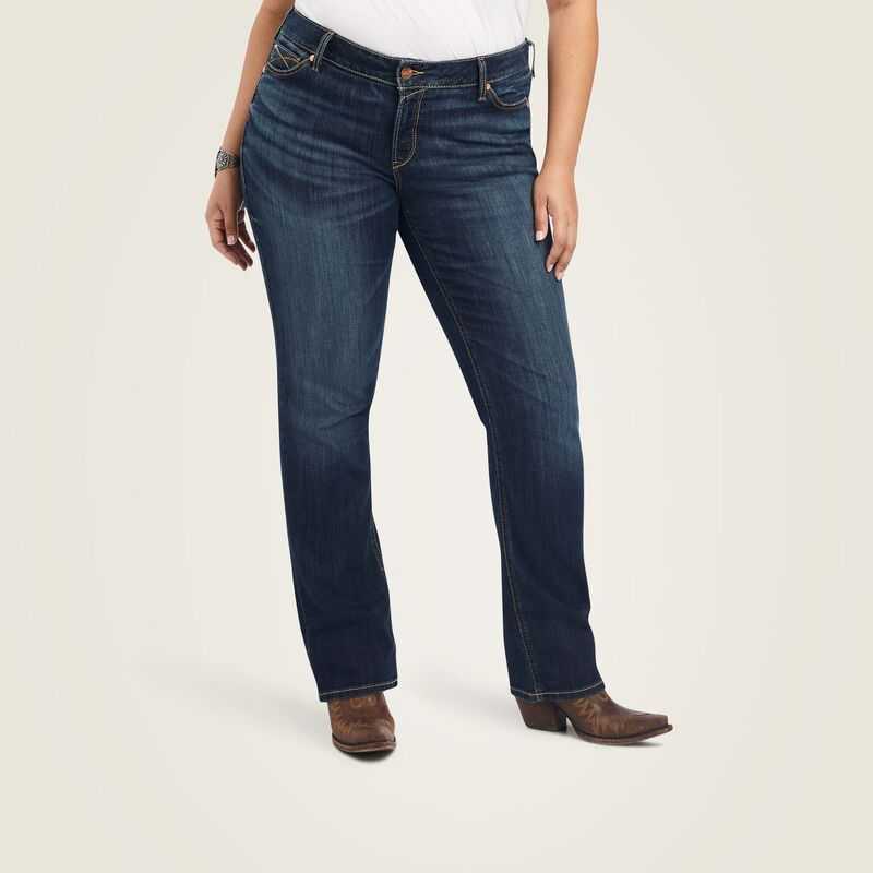 Ariat R.E.A.L. Mid Rise Octavia Straight Jean Burbank | 095PYNISD