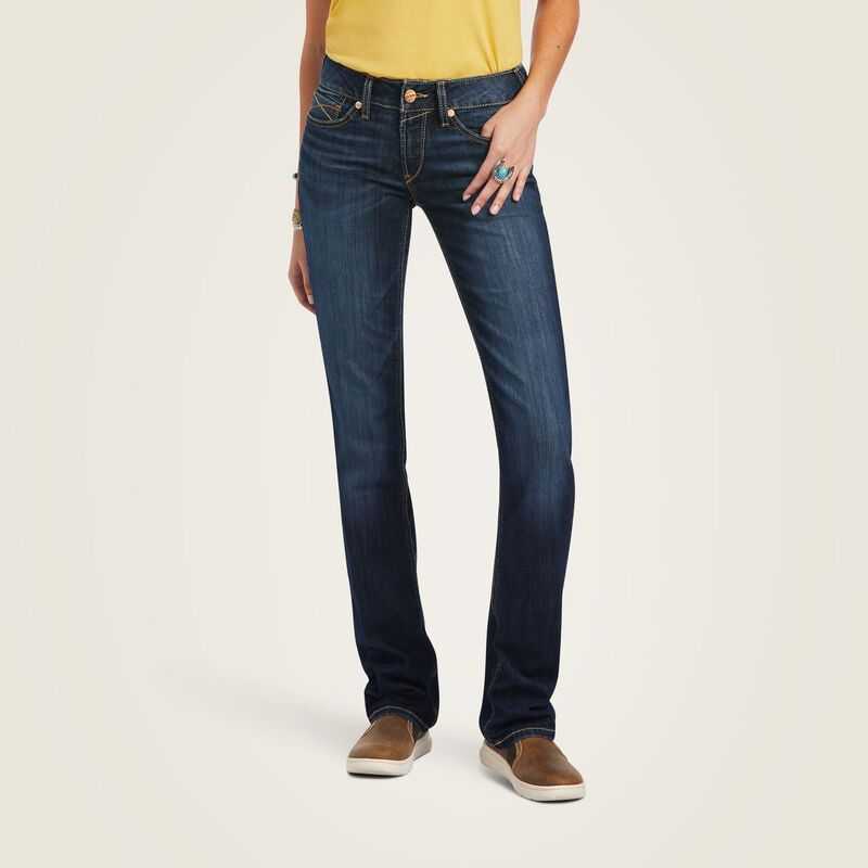 Ariat R.E.A.L. Mid Rise Octavia Straight Jean Burbank | 095PYNISD