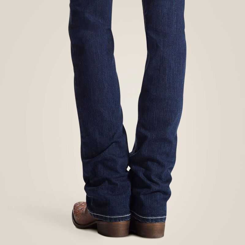 Ariat R.E.A.L. Mid Rise Stretch Icon Stackable Straight Leg Jean Ocean | 342ESWJQK