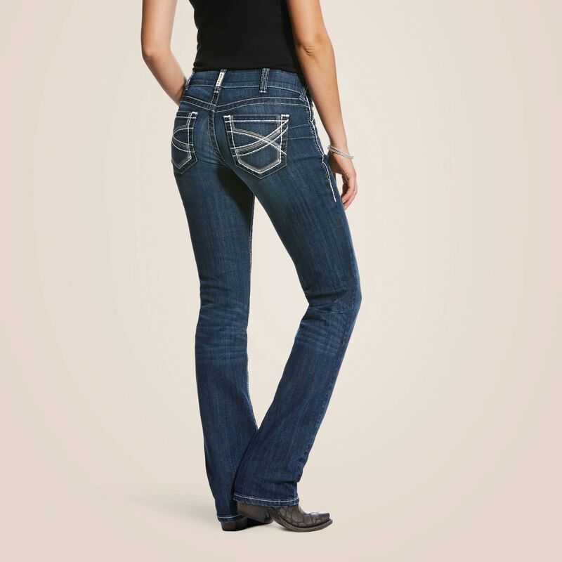 Ariat R.E.A.L. Mid Rise Stretch Ivy Stackable Straight Leg Jean Dresden | 236ZACFPU