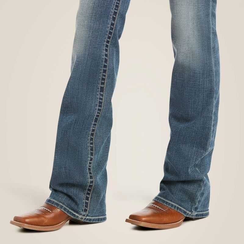 Ariat R.E.A.L. Mid Rise Stretch Whipstitch Boot Cut Jean Rainstorm | 851WYTRAI