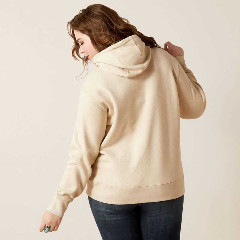 Ariat REAL Ombre Shield Hoodie Beige | 427XAOWNT